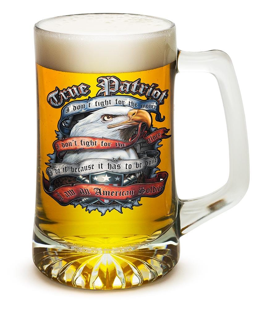 True Patriot US Flag 25oz Tankard Glass Set