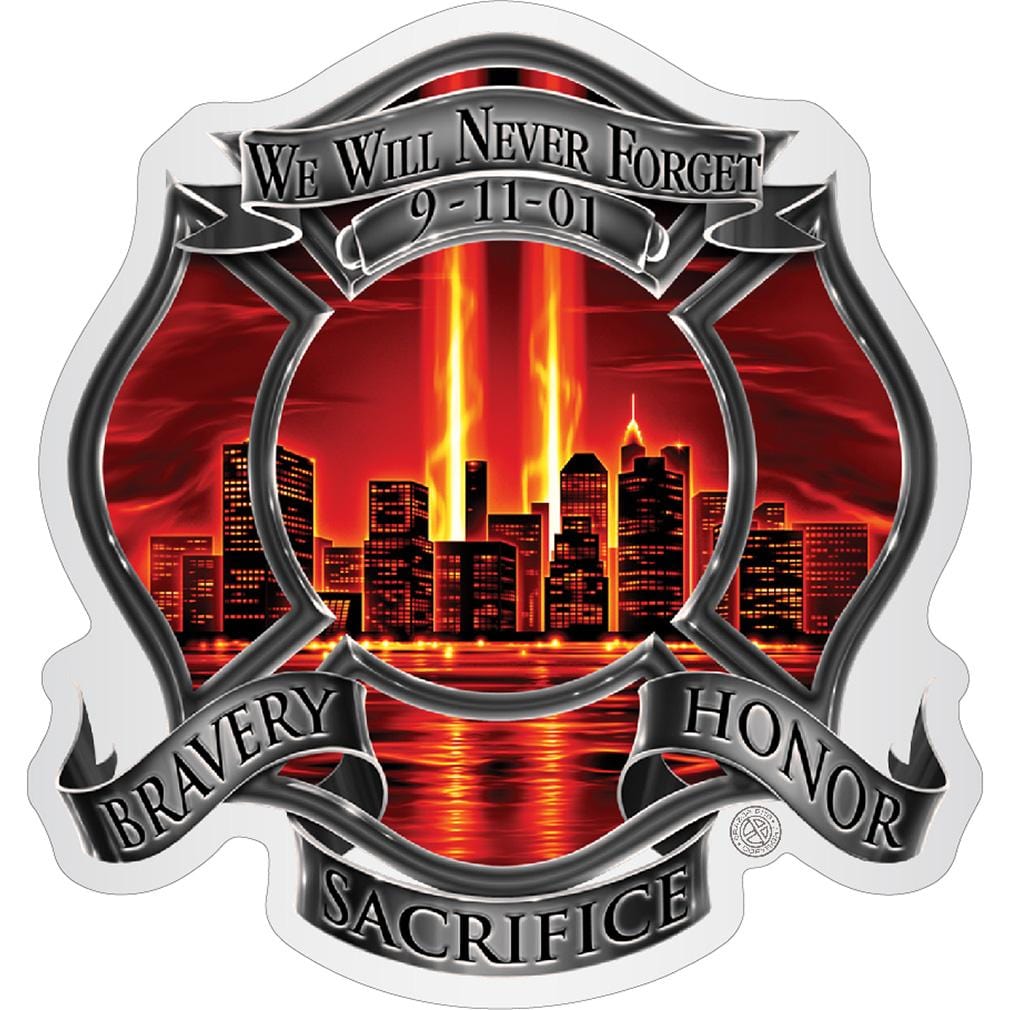 Red High Honor Firefighter Tribute Premium Reflective Decal