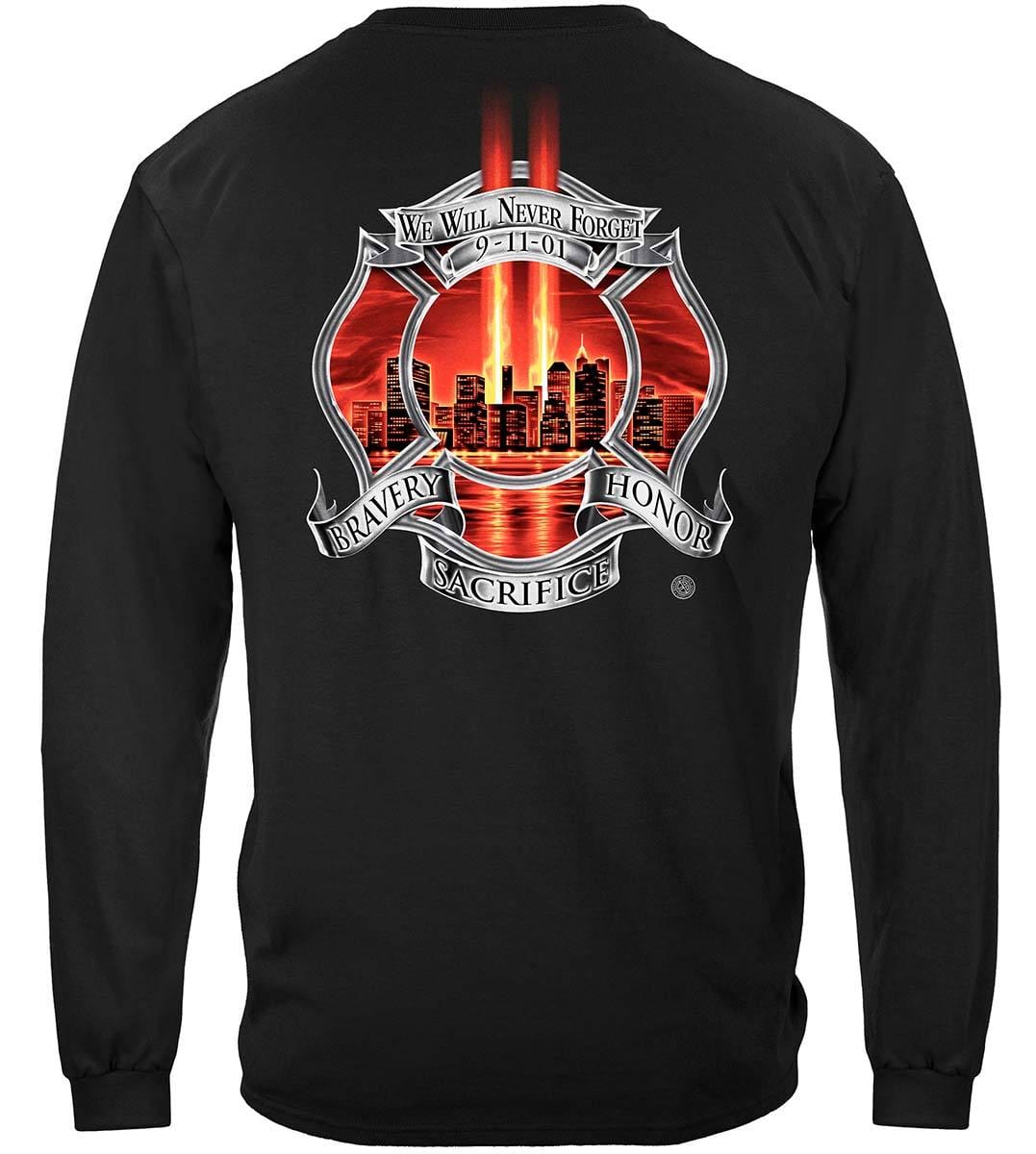 Red Tribute High Honor Firefighter Premium Long Sleeves