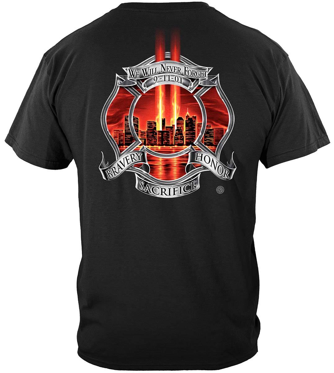 Red Tribute High Honor Firefighter Premium Long Sleeves