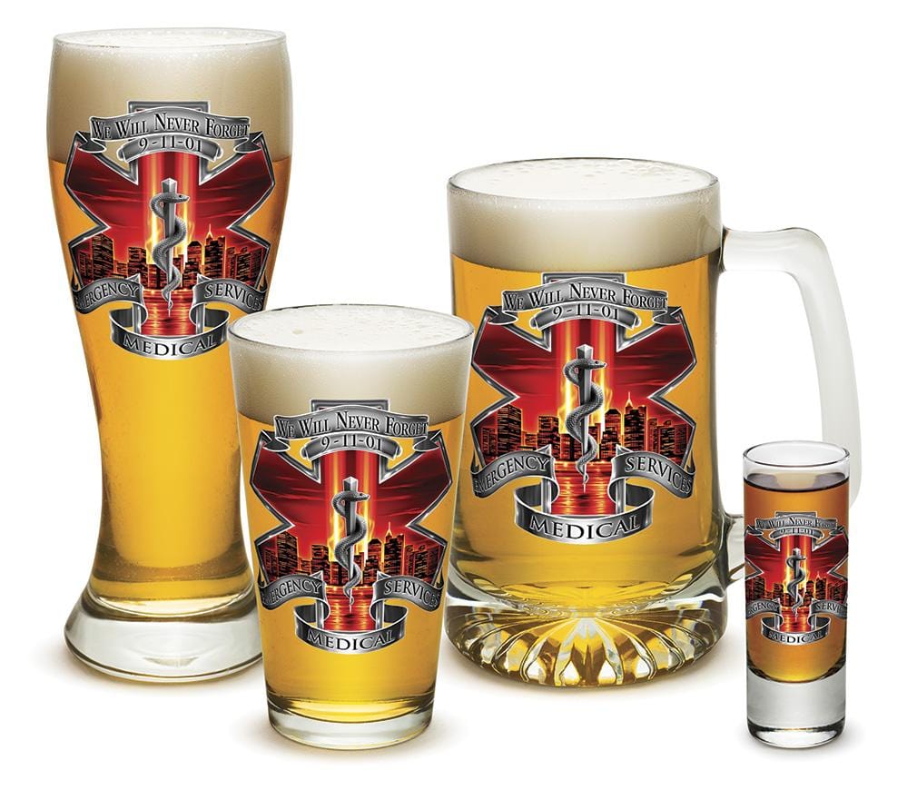 Tribute High Honor Red EMS 4 Piece Glass Gift Set