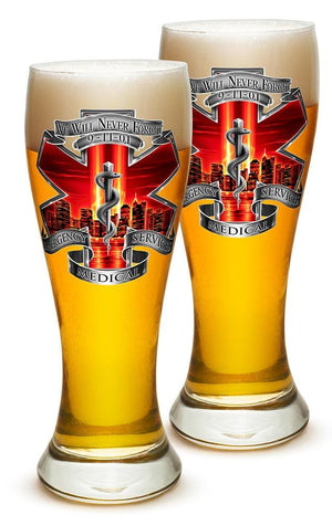More Picture, Tribute High Honor Red EMS 23oz Pilsner Glass Glass Set