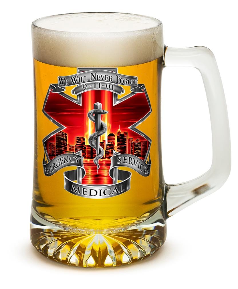 Tribute High Honor Red EMS 25oz Tankard Glass Set