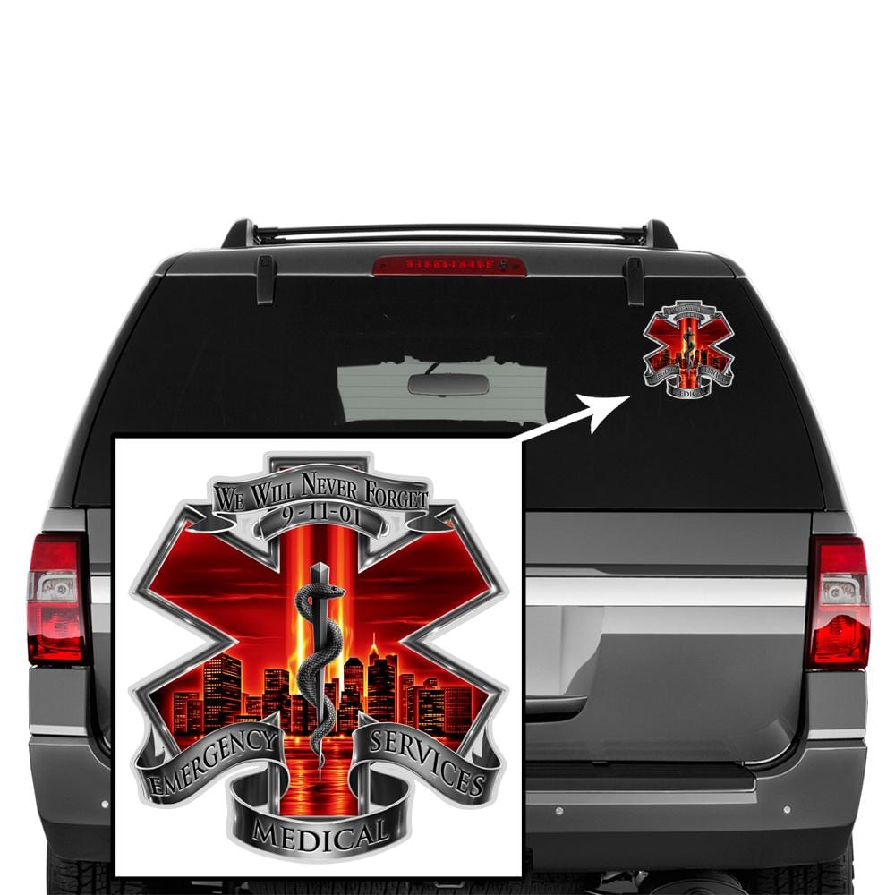 Red High Honor EMS Tribute Premium Reflective Decal