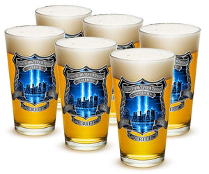 More Picture, Tribute High Honor Police 16oz Pint Glass Glass Set