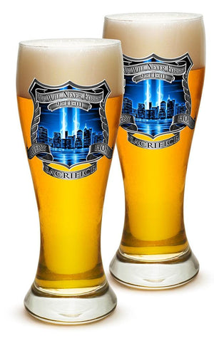 More Picture, Tribute High Honor Police 23oz Pilsner Glass Glass Set