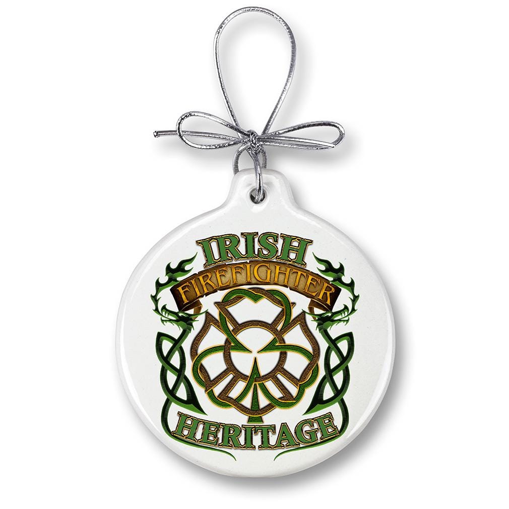 Irish Firefighter Heritage Christmas Tree Ornaments