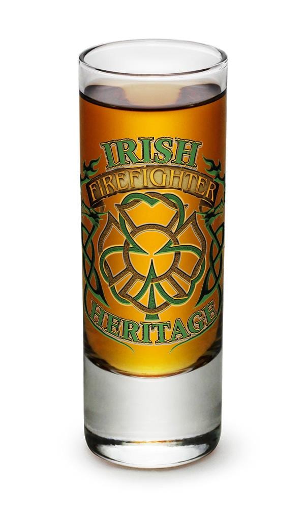Firefighter Irish Heritage 2oz Shooter Shot Glass Glass Set