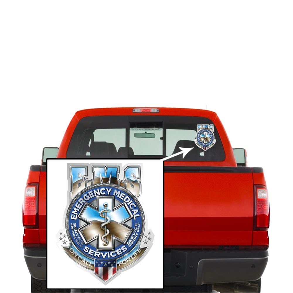 EMS Badge Of Honor Premium Reflective Decal