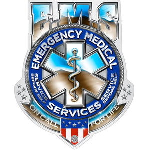 More Picture, EMS Badge Of Honor Premium Reflective Decal