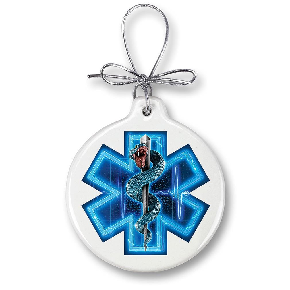 EMS Full Silver Snake Christmas Tree Ornaments