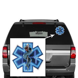More Picture, Silver Snake EMT Full Premium Reflective Decal