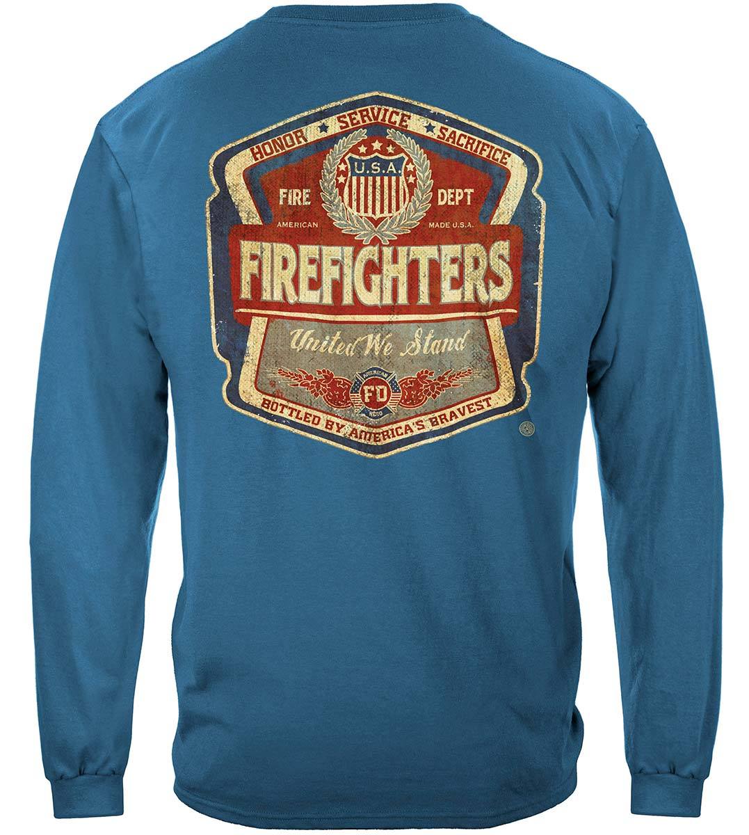 Firefighter Denim Fade Premium Hooded Sweat Shirt