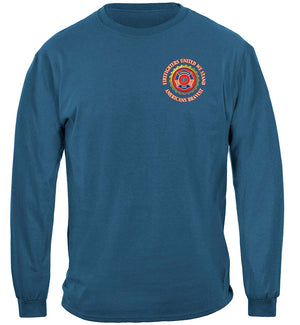 More Picture, Firefighter Denim Fade Premium Hooded Sweat Shirt