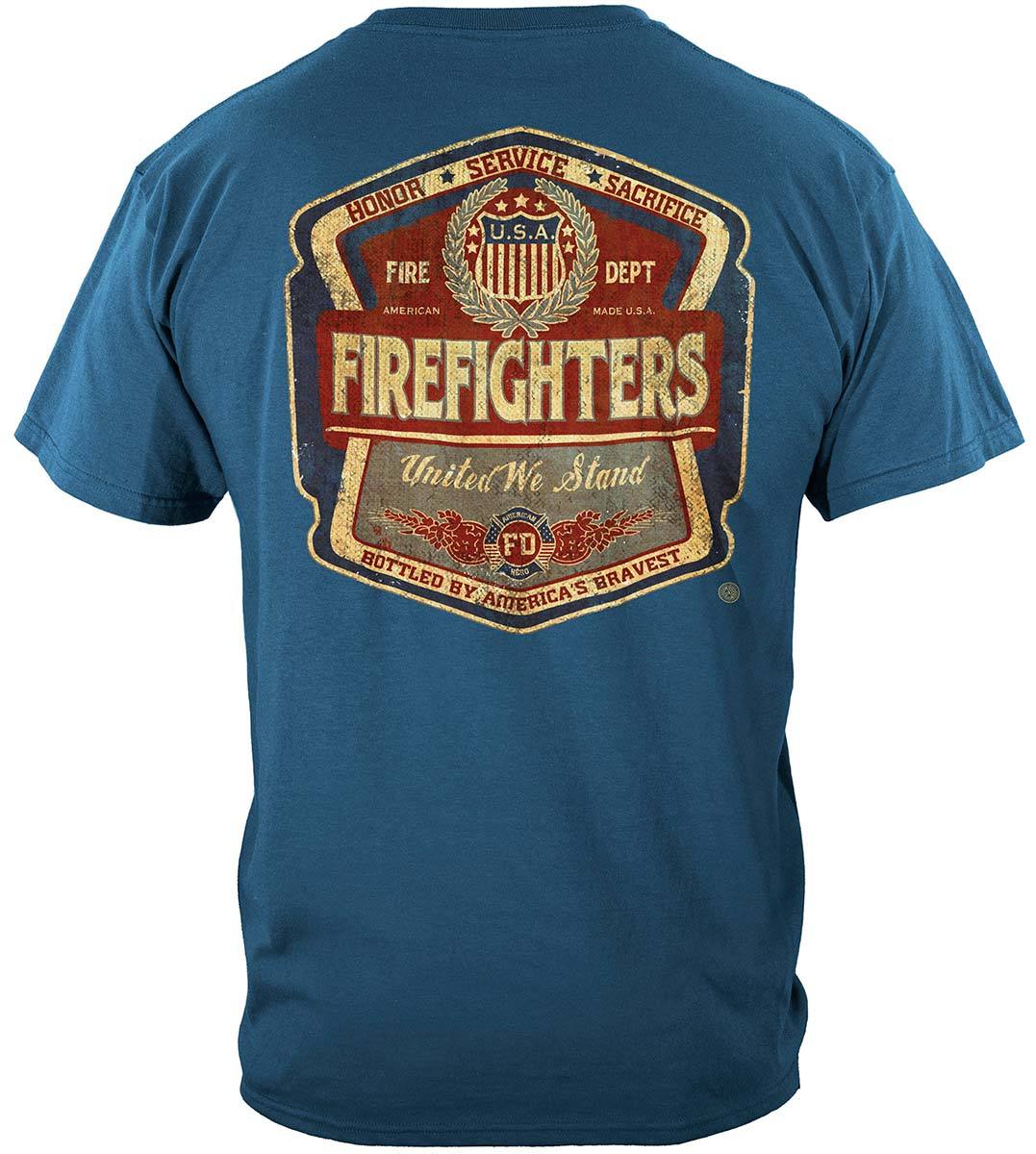 Firefighter Denim Fade Premium Hooded Sweat Shirt
