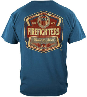 More Picture, Firefighter Denim Fade Premium T-Shirt
