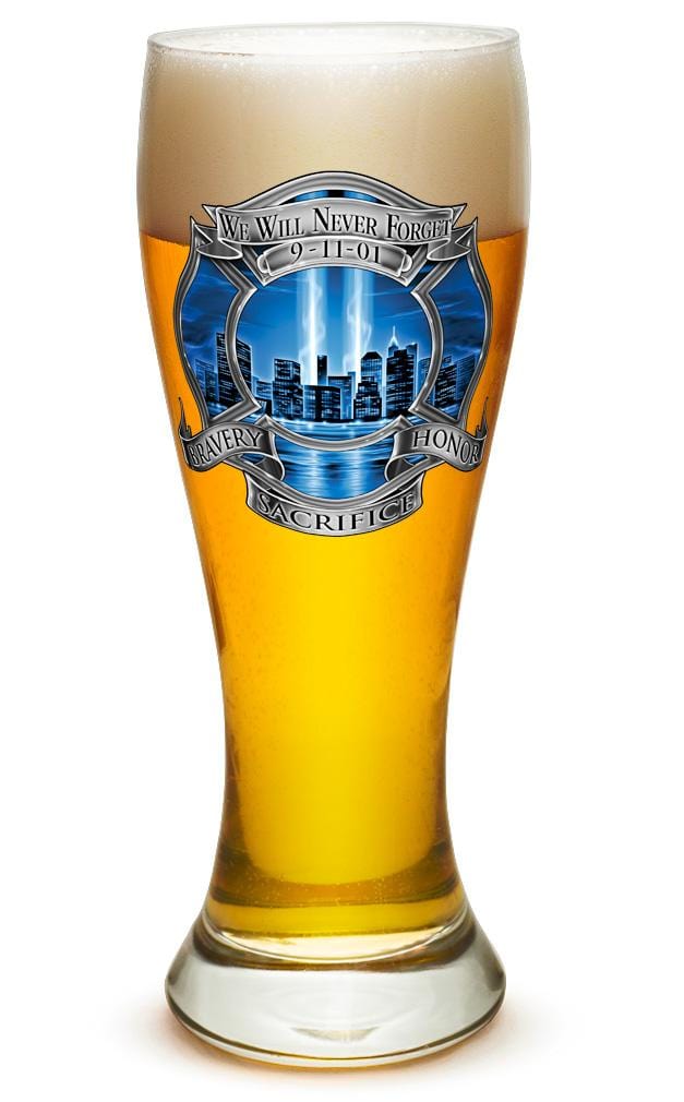 911 Firefighter Blue Skies 23oz Pilsner Glass Glass Set