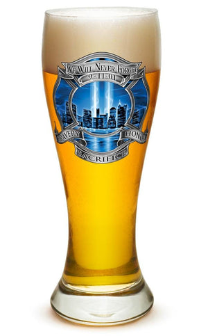 More Picture, 911 Firefighter Blue Skies 23oz Pilsner Glass Glass Set