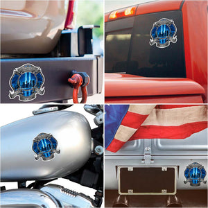 More Picture, 911 Firefighter Blue Skies We Will Never Forget Premium Reflective Decal
