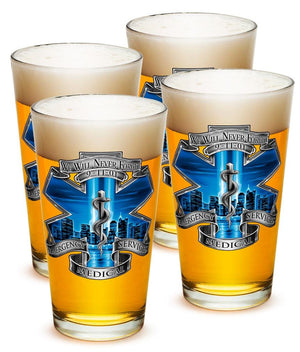 More Picture, 911 EMS Blue Skies we will never forget 16oz Pint Glass Glass Set