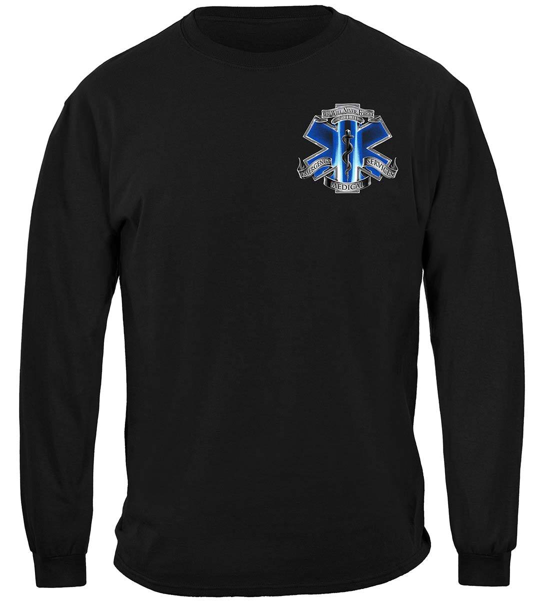 911 EMS Blue Skies We Will Never Forget Premium Hooded Sweat Shirt