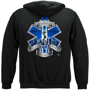 More Picture, 911 EMS Blue Skies We Will Never Forget Premium Hooded Sweat Shirt