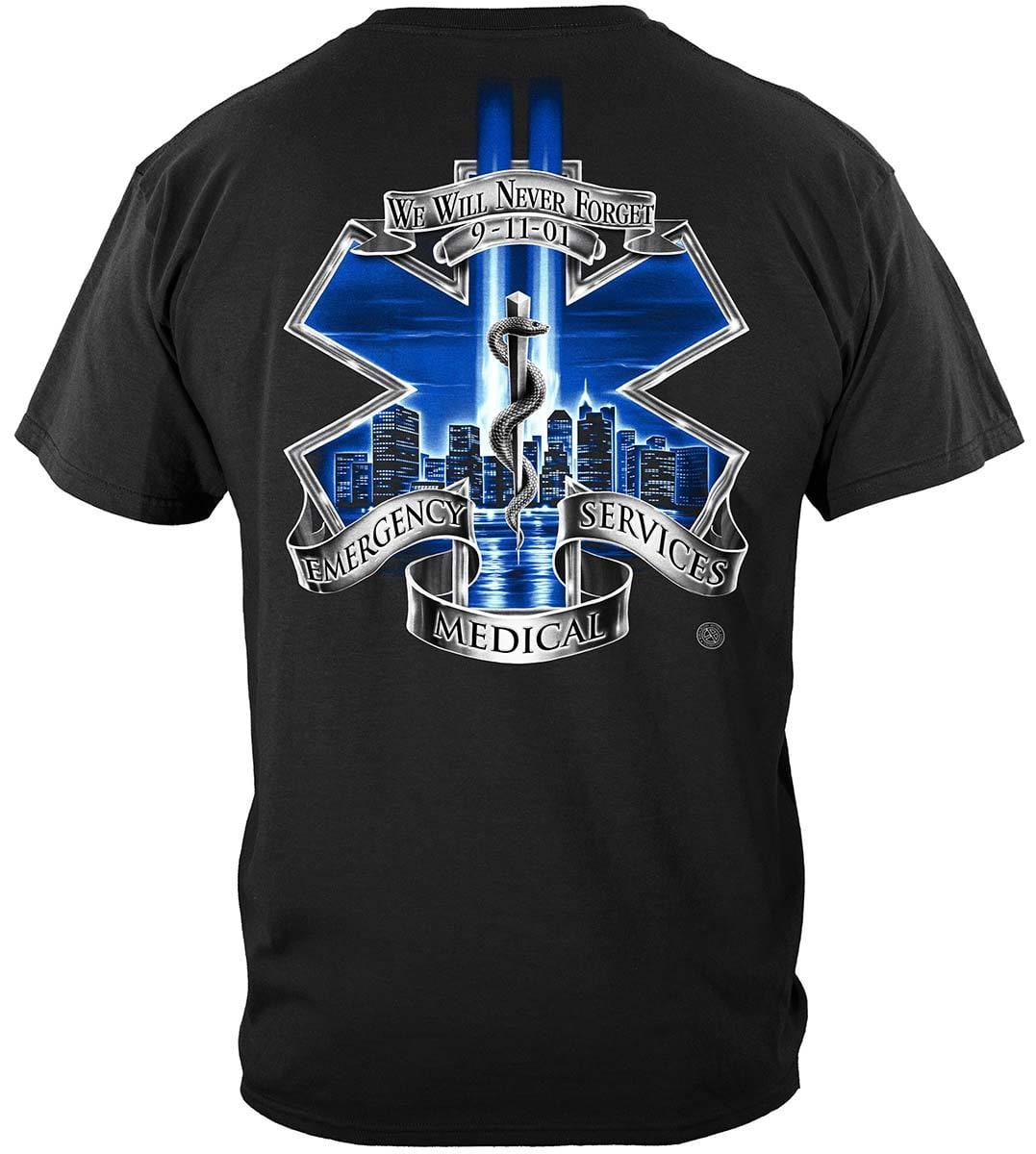 911 EMS Blue Skies We Will Never Forget Premium Long Sleeves