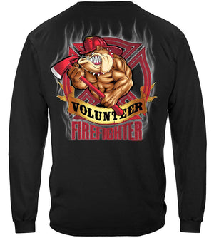 More Picture, Fire Dog Volunteer Premium Hooded Sweat Shirt