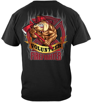 More Picture, Fire Dog Volunteer Premium Long Sleeves