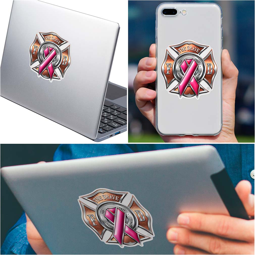 Firefighter Race For a Cure Premium Reflective Decal