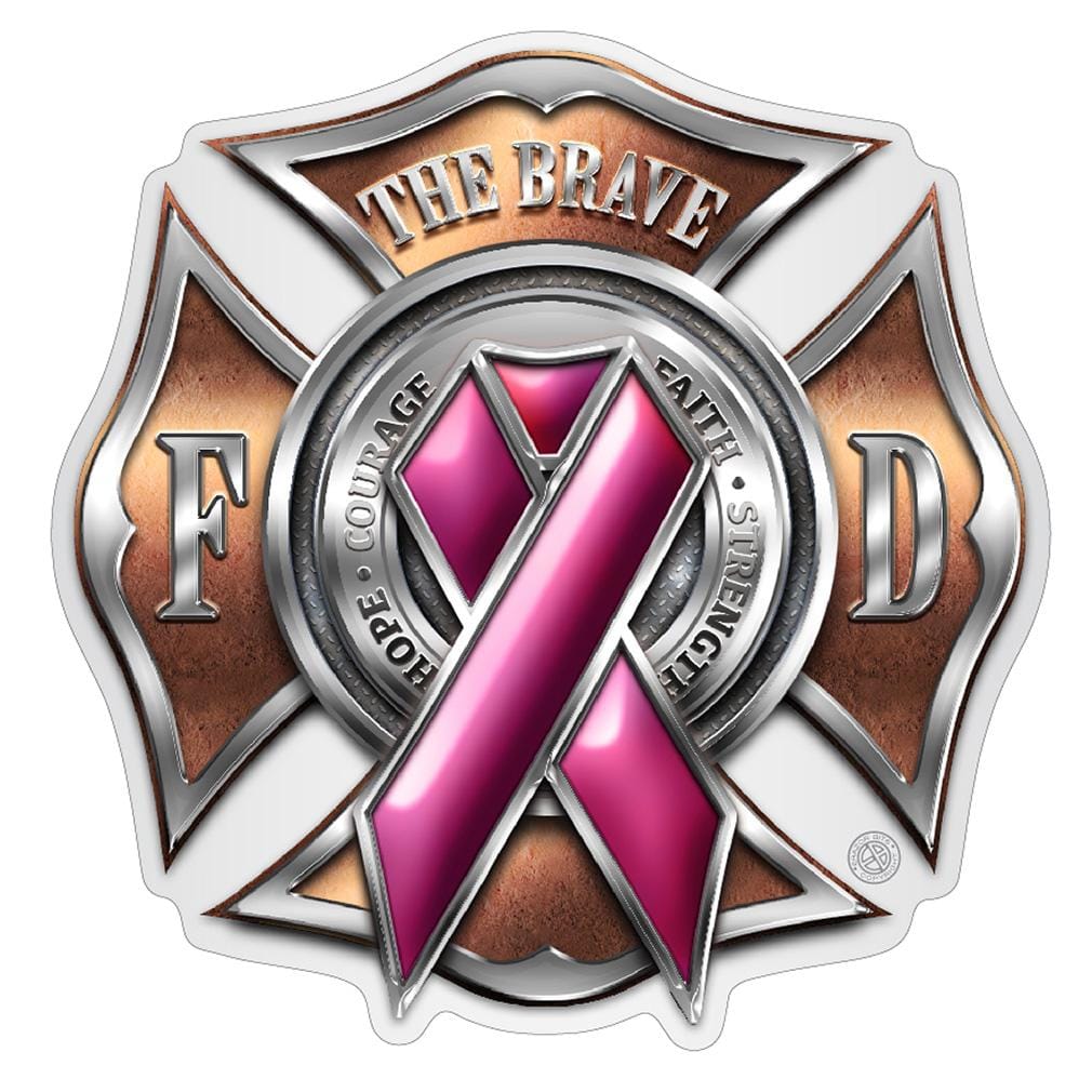 Firefighter Race For a Cure Premium Reflective Decal