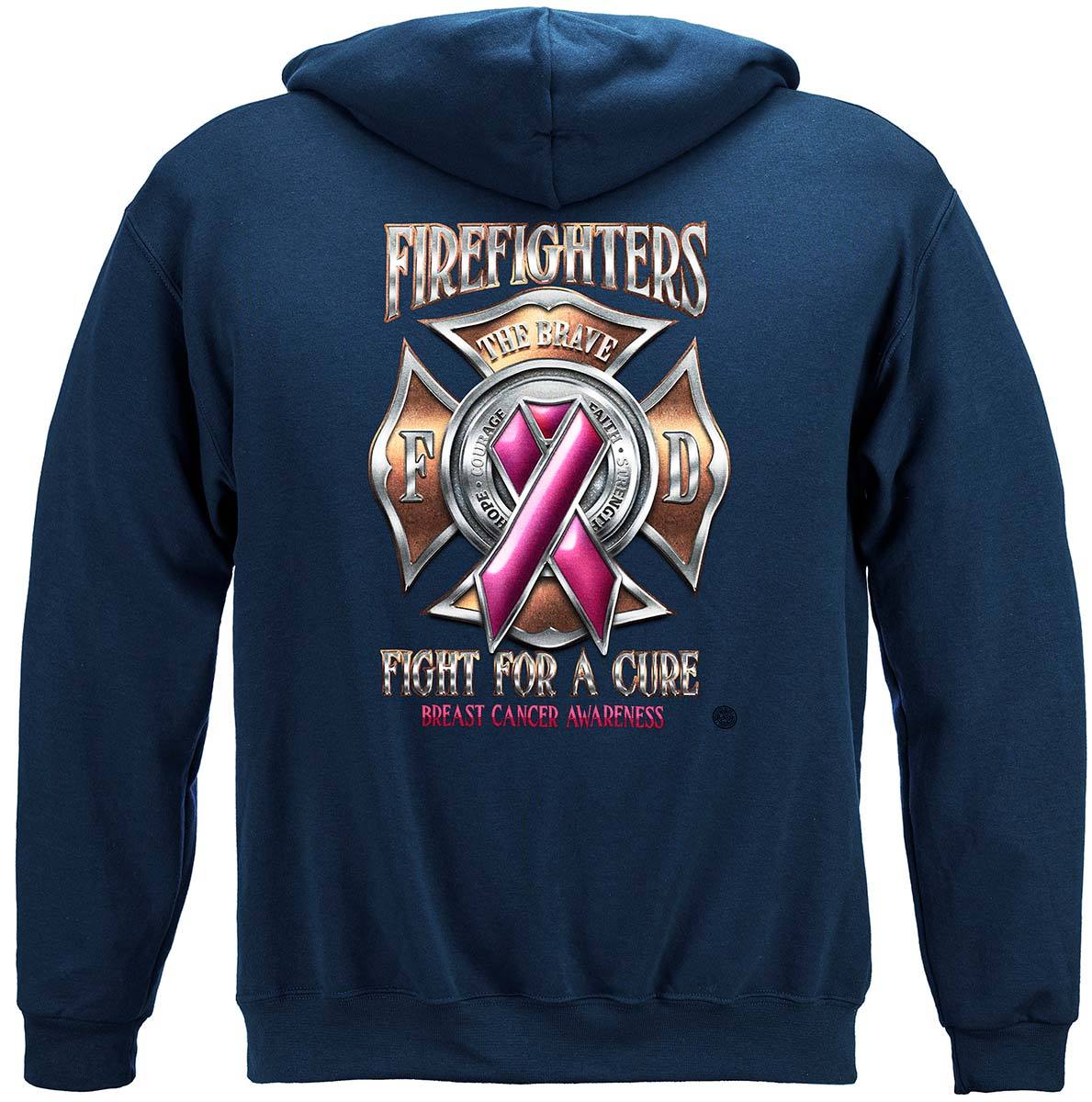 Firefighter Race For A Cure Premium Hooded Sweat Shirt