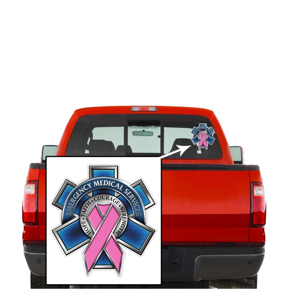 EMS Race For a Cure Premium Reflective Decal
