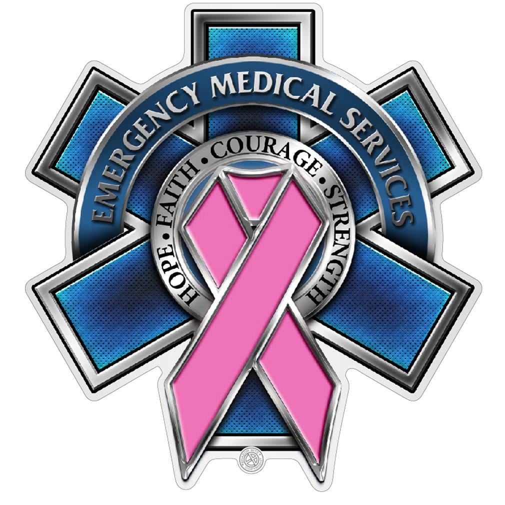 EMS Race For a Cure Premium Reflective Decal