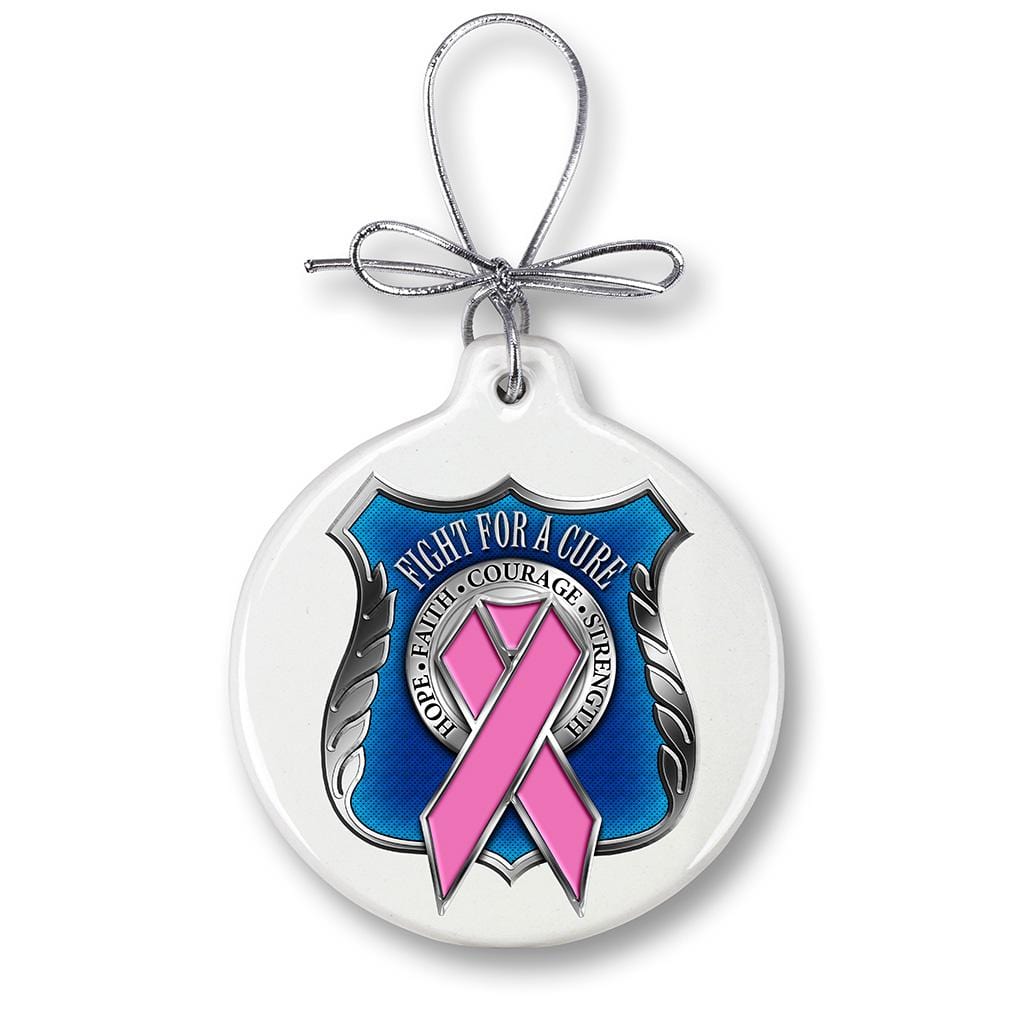 Police Race For A Cure Christmas Tree Ornaments