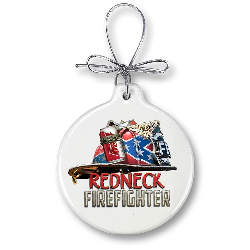 Firefighter Redneck Christmas Tree Ornaments