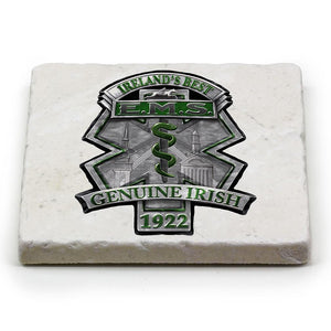 More Picture, EMS EMT Ireland  Iriah Best Ivory Tumbled Marble 4IN x 4IN Coasters Gift Set