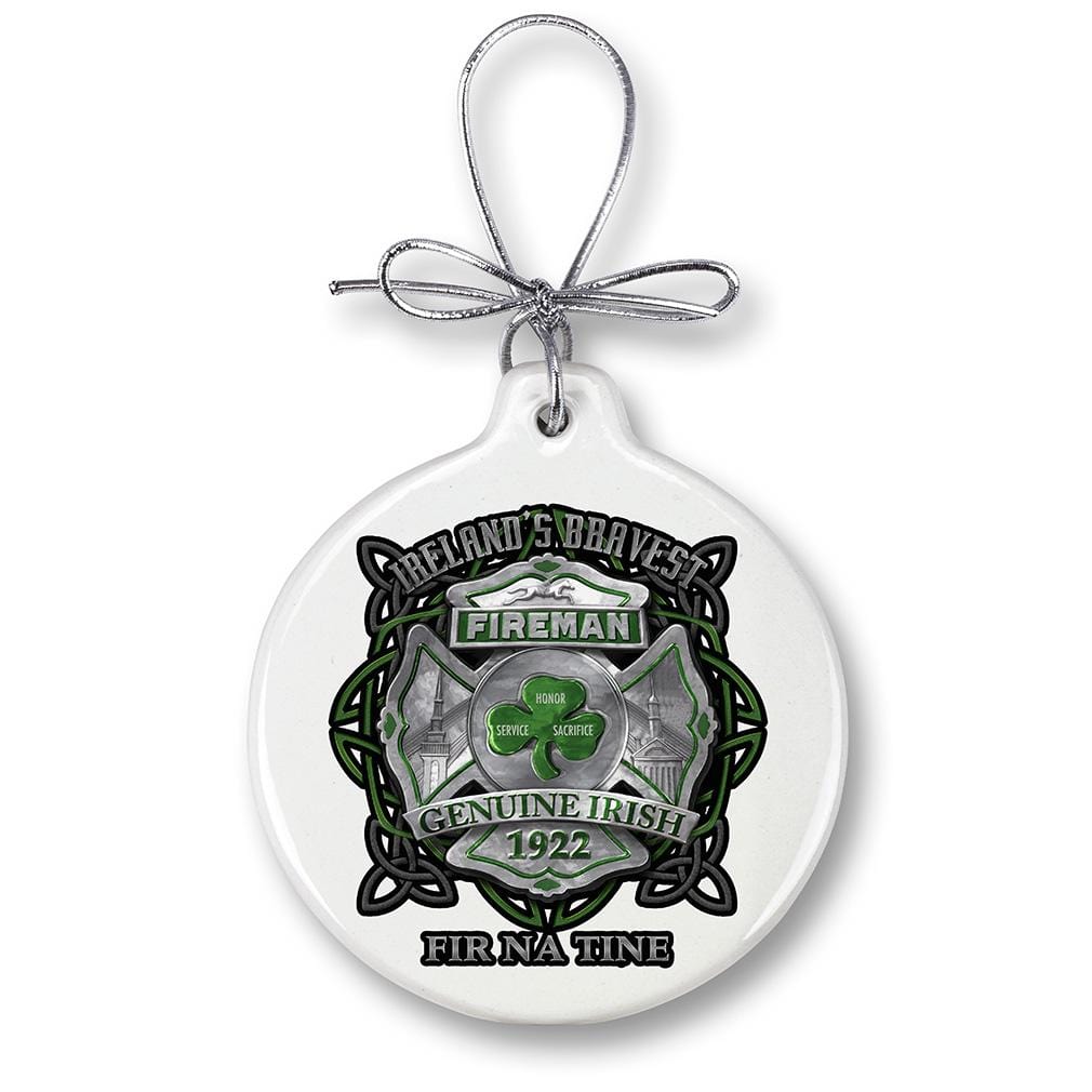 Firefighter Garda Ireland Bravest Christmas Tree Ornaments