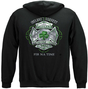 More Picture, Firefighter Garda Irish Ireland's Irish Bravest Premium Hooded Sweat Shirt