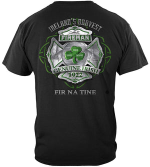 More Picture, Firefighter Garda Irish Ireland's Irish Bravest Premium Hooded Sweat Shirt