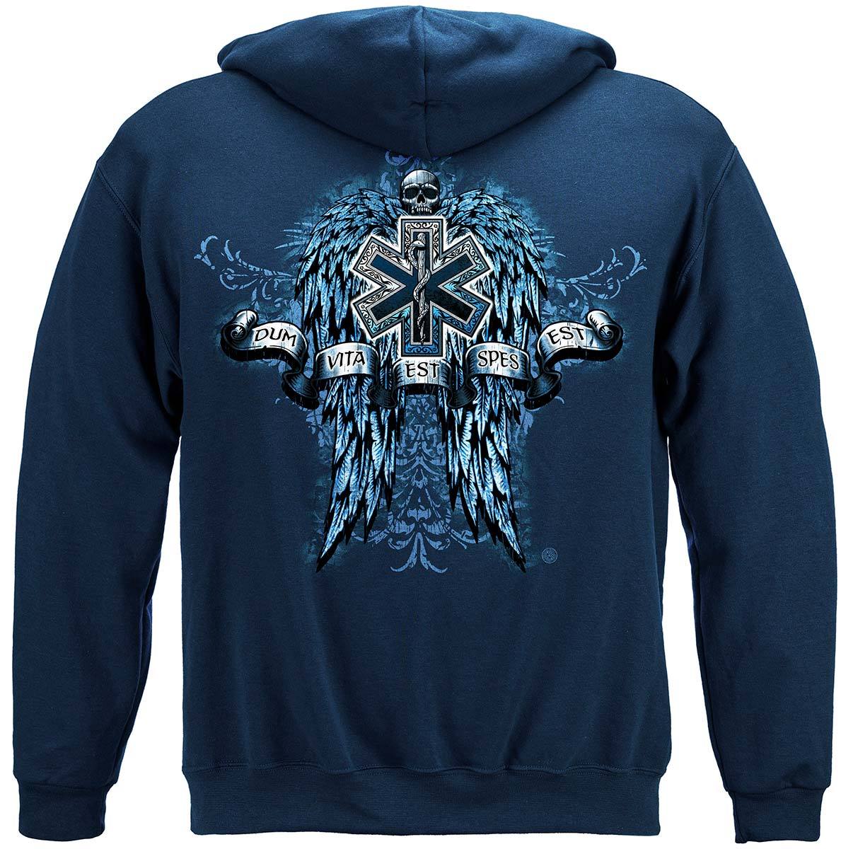 EMS Skull Wings Full Premium Hooded Sweat Shirt
