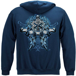 More Picture, EMS Skull Wings Full Premium Hooded Sweat Shirt