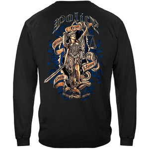 More Picture, Police Full Front Scale of Justice Premium Hooded Sweat Shirt