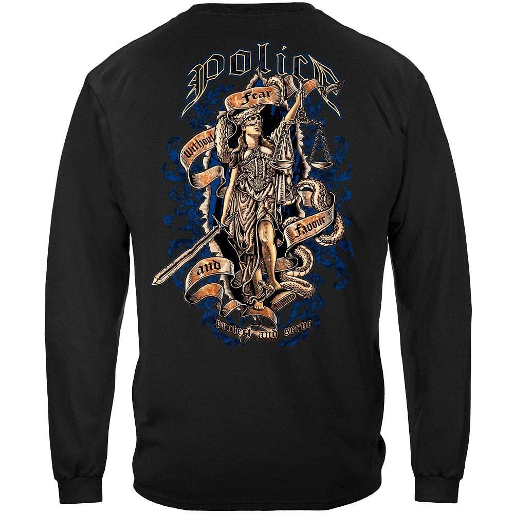 Police Full Front Scale of Justice Premium Long Sleeves