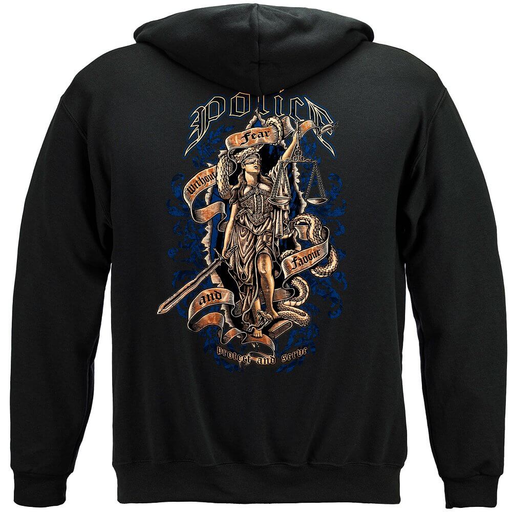 Police Full Front Scale of Justice Premium T-Shirt