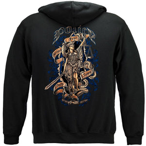 More Picture, Police Full Front Scale of Justice Premium T-Shirt