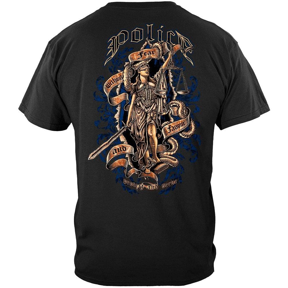 Police Full Front Scale of Justice Premium T-Shirt