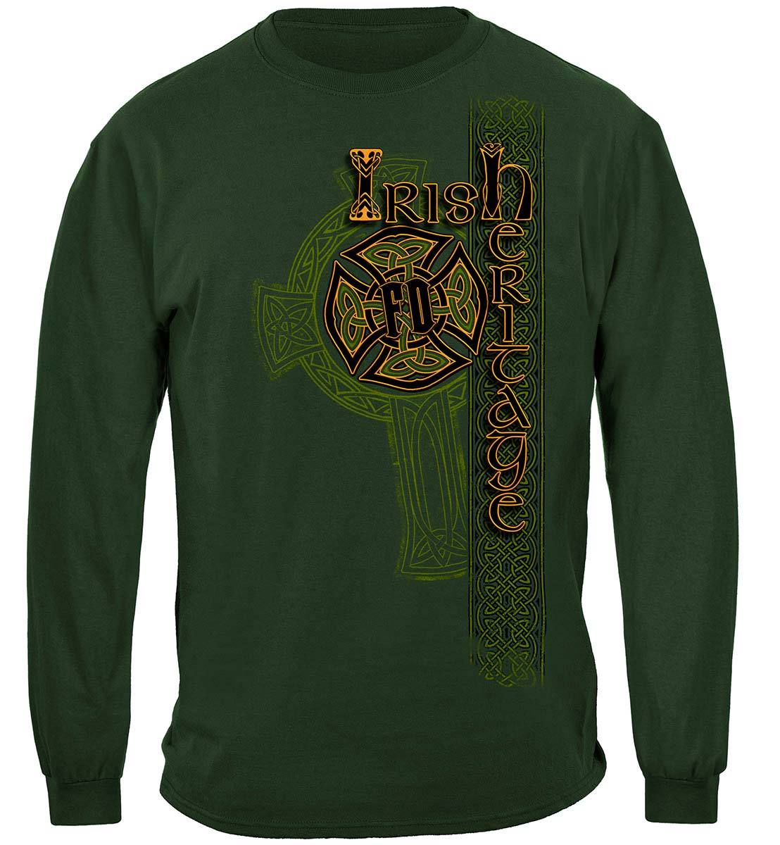 Irish Firefighter Gold Cross Premium T-Shirt
