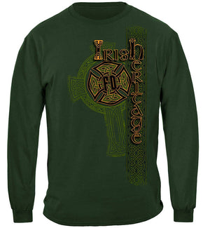 More Picture, Irish Firefighter Gold Cross Premium T-Shirt
