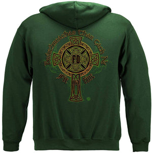 More Picture, Irish Firefighter Gold Cross Premium Long Sleeves